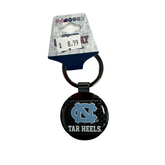 Black Tar Heels Carbon Fiber Keychain